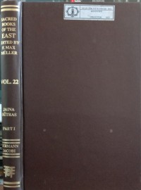 Image of The Sacred Books of The East Vol. 22 : Jaina Sutras Part I